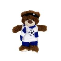 4 teilige Fußballkleidung für Teddybär 30 cm  blau  und weiß für Fußballfans  Bärenkleidung ! Bild 1