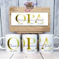 Tasse "OMA" oder "OPA" personalisiert mit den Namen der Enkelkinder Bild 2