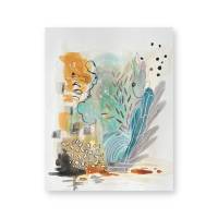 "Korallenriff 2" 24 x 32 cm Mixmediabild Aquarell und Acryl auf Künstlerpapier Bild 2