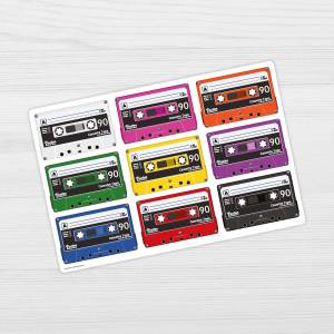 Schreibtischunterlage – Bunte Kassette – 60 x 40 cm – Schreibunterlage für Kinder aus erstklassigem Premium Vinyl – Made Bild 4
