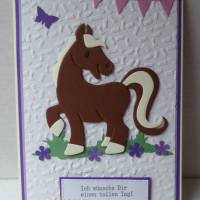 Geburtstagskarte,Kinderkarte,Pferd Bild 1