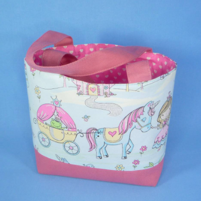 Kindertasche mit Prinzessin und Einhorn  / Kindergartentasche / Kita Tasche