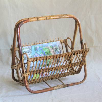 Mid Century Zeitungsständer aus Bambus