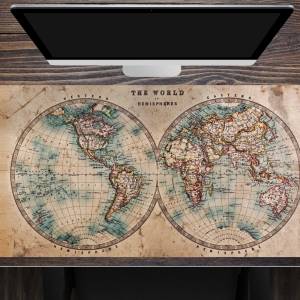 Schreibtischunterlage XXL – Historische Weltkarte – 100 x 50 cm – Schreibunterlage für Kinder aus erstklassigem Premium Bild 1