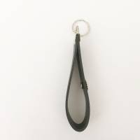 Schwarzer LEDER Schlüsselanhänger Schlüsselband mit silbernem Gänseblümchen Bild 4