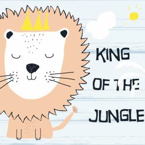 Schreibtischunterlage – King of the jungle – 60 x 40 cm – Schreibunterlage für Kinder aus erstklassigem Premium Vinyl – Bild 2
