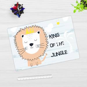 Schreibtischunterlage – King of the jungle – 60 x 40 cm – Schreibunterlage für Kinder aus erstklassigem Premium Vinyl – Bild 3