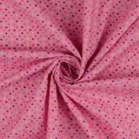 Baumwolle Popeline Punkte rosa/bunt Oeko-Tex Standard 100 (1m/8,-€) Bild 1