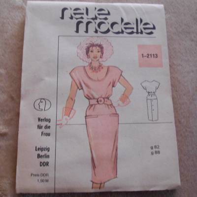 Schnittmusterbogen DDR Vintage aus den 1980er Jahren Neue Modelle 1-2113