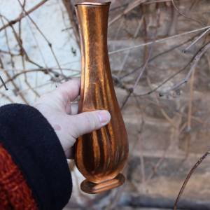 Kupfer Vase gehämmert Midcentury Boho 50er 60er Jahre Bild 5