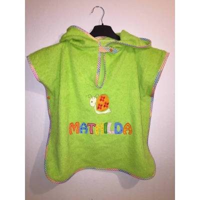 Badeponcho, Poncho mit Stickbild und Name nach Wunsch