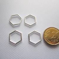 6x Verbinder Hexagon Sechseck 2 Farben, 3 Größen zur Auswahl für Schmuckherstellung, stricken, häkeln Bild 5