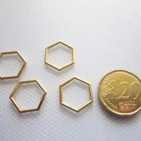 6x Verbinder Hexagon Sechseck 2 Farben, 3 Größen zur Auswahl für Schmuckherstellung, stricken, häkeln Bild 8
