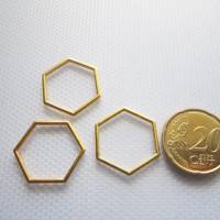6x Verbinder Hexagon Sechseck 2 Farben, 3 Größen zur Auswahl für Schmuckherstellung, stricken, häkeln Bild 9