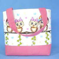 Kindertasche mit einem süßen Eulenpaar  / Kindergartentasche / Kita Tasche Bild 2