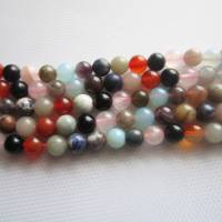 gemischte Edelstein Perlen 7,5 mm - 8, 5 mm ein Strang Bild 4