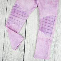 Hose Leggings mit Biesen und Taschen Jeansoptik Lila / Flieder Bild 2