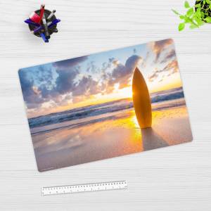 Schreibtischunterlage – Surfbrett am Strand – 60 x 40 cm – Schreibunterlage für Kinder aus erstklassigem Premium Vinyl – Bild 3