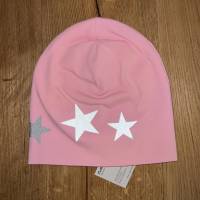 Mütze Beanie rosa Sterne reflektierend KU 46/49 50/54 55/60 Bild 3
