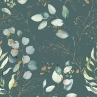 0,5m Canvas Eukalyptus Leaves mintgrau Bild 1