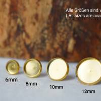 Mini Aventurin 6mm Gold Ohrstecker, Ohrringe, grün Edelstein Aventurin, Minimalistische kleine Ohrstecker, Aventurin Bild 6