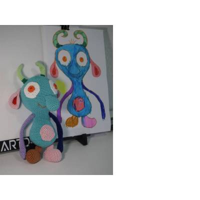 Amigurumi Häkelanleitung für das freundliche Monster Freddy