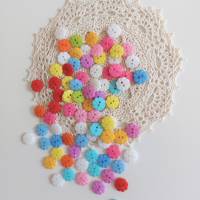 Kleiner Blümchenknopf, viele Farben, 13 mm, 50Stück, für Kinderkleidung, Häkeln, Stricken, Basteln Bild 5
