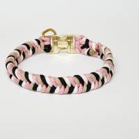 Hundehalsband, geflochtenes Halsband mit Klickverschluss, handgeflochten, Wunschfarben Bild 1