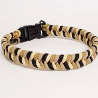 Hundehalsband, geflochtenes Halsband mit Klickverschluss, handgeflochten, Wunschfarben Bild 2