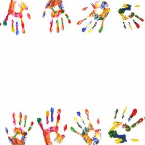 Schreibtischunterlage – Bunte Kinderhände – 60 x 40 cm – Schreibunterlage für Kinder aus erstklassigem Premium Vinyl – M Bild 3