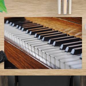 Schreibtischunterlage – Klaviertasten – 60 x 40 cm – Schreibunterlage für Kinder aus erstklassigem Premium Vinyl – Made Bild 1