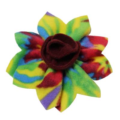 Bunte Anstecker Blume aus Stoff – Stylische Anstecknadel für Winter Loopschal