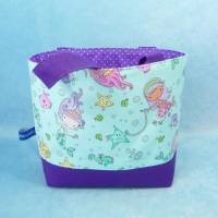 Kindertasche mit kleinen Meerjungfrauen  / Kindergartentasche / Kita Tasche / Osterkörbchen Bild 1