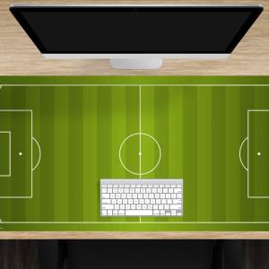 Schreibtischunterlage XXL – Fußballfeld – 100 x 50 cm – Schreibunterlage für Kinder aus erstklassigem Premium Vinyl – Ma Bild 1