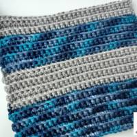 Spültuch Spüllappen Spüli Schwamm gehäkelt grau blau 100 % Baumwolle nachhaltig umweltbewusst Bild 3