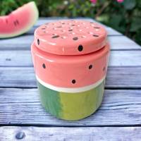 Fruchtfliegenfalle "Wassermelone" aus Keramik, handbemalt Bild 2