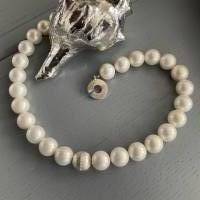 Klassisch moderne weiße Perlenkette,Moderne Perlenkette,Brautschmuck,extravagante weiße Perlenkette,Perlenschmuck, Bild 10