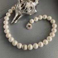 Klassisch moderne weiße Perlenkette,Moderne Perlenkette,Brautschmuck,extravagante weiße Perlenkette,Perlenschmuck, Bild 9
