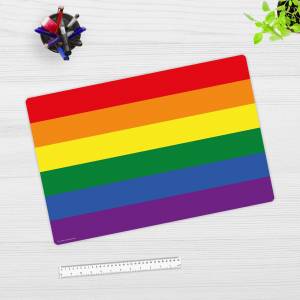 Schreibtischunterlage – Flagge Regenbogen – 60 x 40 cm – Schreibunterlage für Kinder aus erstklassigem Premium Vinyl – M Bild 3