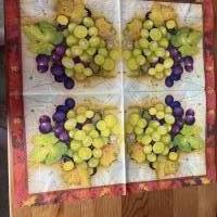 Serviette - eine einzelne Serviette Weintrauben krakeliert (81) Bild 1