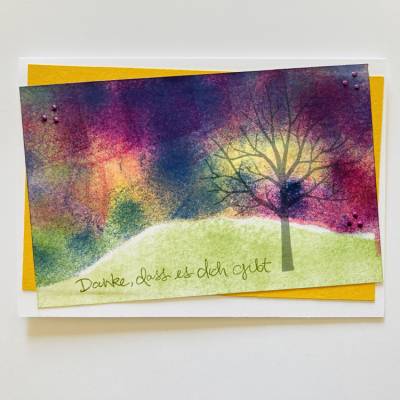 Dankeschön Danksagungskarte Freundschaftskarte Vatertag Muttertag Grußkarte Unikat Handarbeit Stampin'up