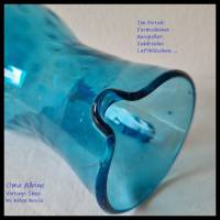 Antike GLASVASE / KRUG - Biedermeier - Mundgeblasen in türkisblau Bild 6