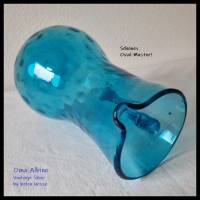 Antike GLASVASE / KRUG - Biedermeier - Mundgeblasen in türkisblau Bild 7