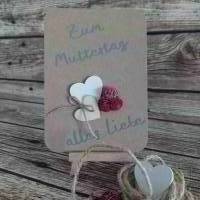 Grußkarte "Zum Muttertag alles Liebe" mit Trockenblumen Bild 1