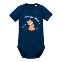 Premium Baby - Body „Mama Fuchs“ | personalisiert für Jungs und Mädchen | 100% Bio – Baumwolle | NAVY Bild 1