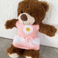 Trägerkleidchen für Teddy 30 cm mit   Gänseblümchen Bild 2