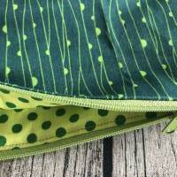 tolles Schlampermäppchen - Federmäppchen grün Ranken Dschungel  - Einschulung - Bild 2