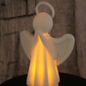 3D Engel / Weihnachtsengel Dekoration mit elektrischem Teelicht-Weiß Bild 1