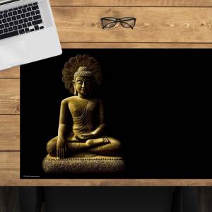 Schreibtischunterlage "Buddha" 60 x 40 cm" Schreibunterlage für Kinder aus erstklassigem Premium Vinyl abwas Bild 1