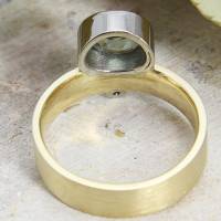 Ring Gold 750/- mit grünem Turmalin und Brillant Bild 6
